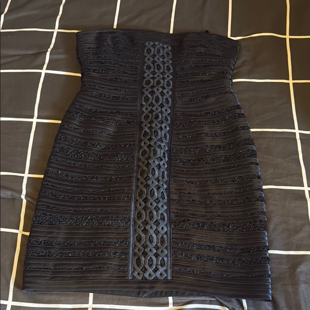 BCBG Elegant Black Strapless Dress